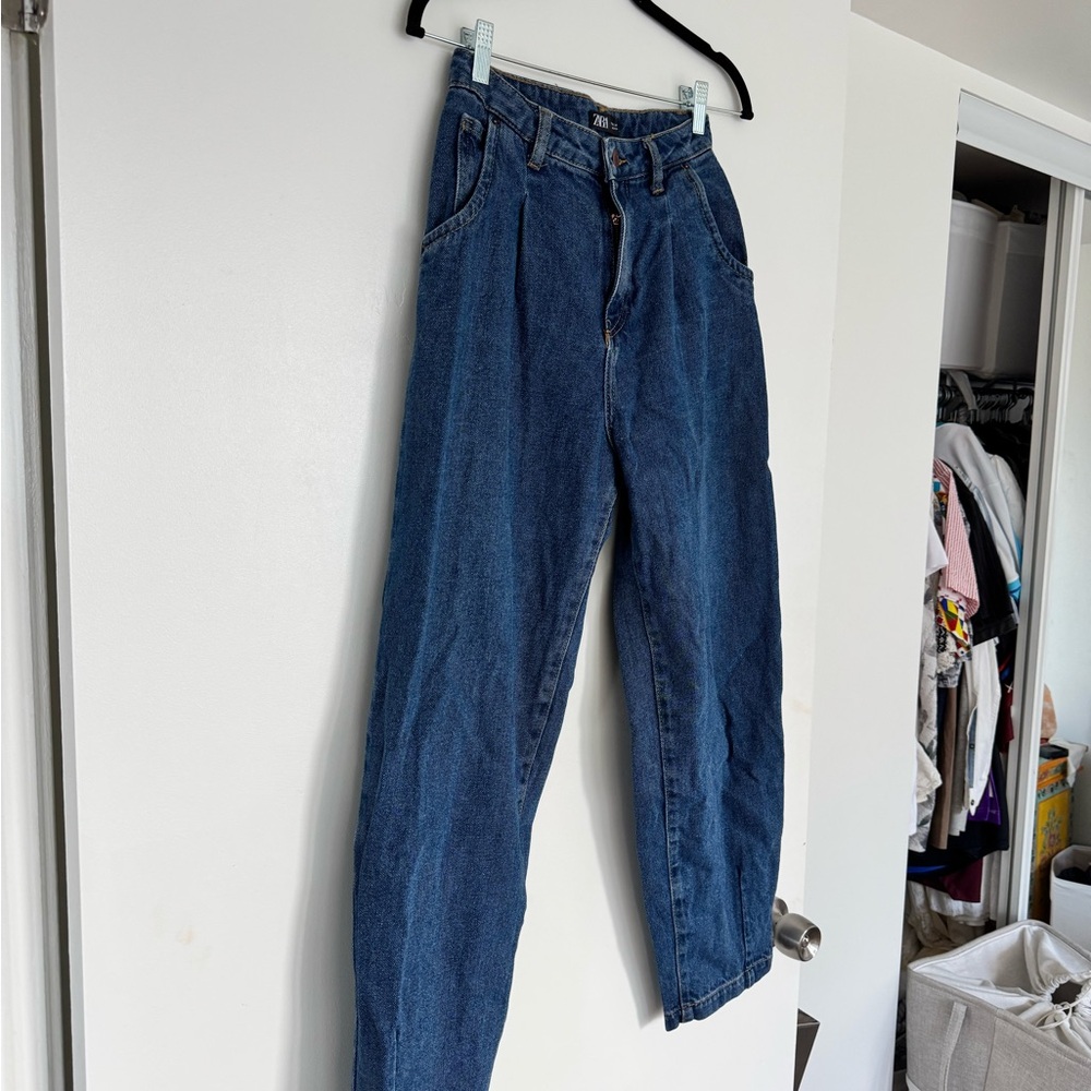 Zara Barrel Jeans Medium Wash